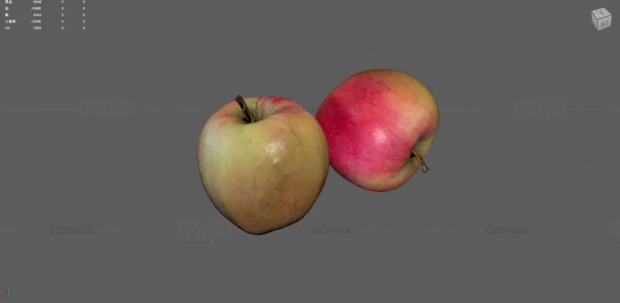 红富士苹果 写实红苹果 水果