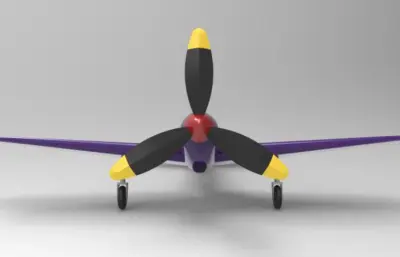 私人飞机 观光飞机solidworks模型