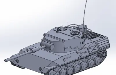 508坦克车solidworks模型