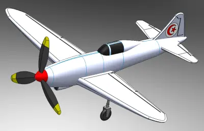 私人飞机 观光飞机solidworks模型