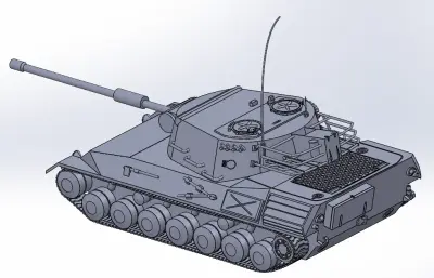 508坦克车solidworks模型