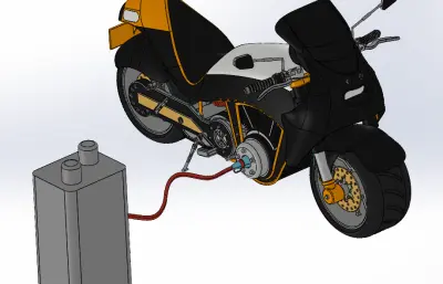 摩托车 机车step模型