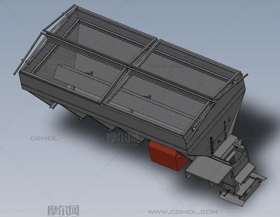 卡车车载融雪剂撒布机solidworks模型