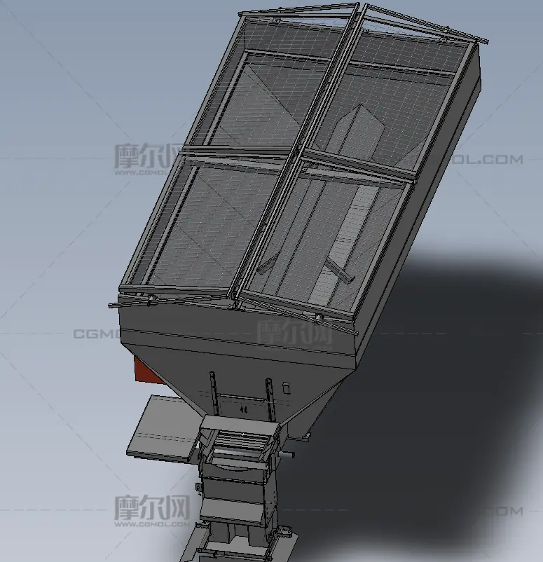 卡车车载融雪剂撒布机solidworks模型
