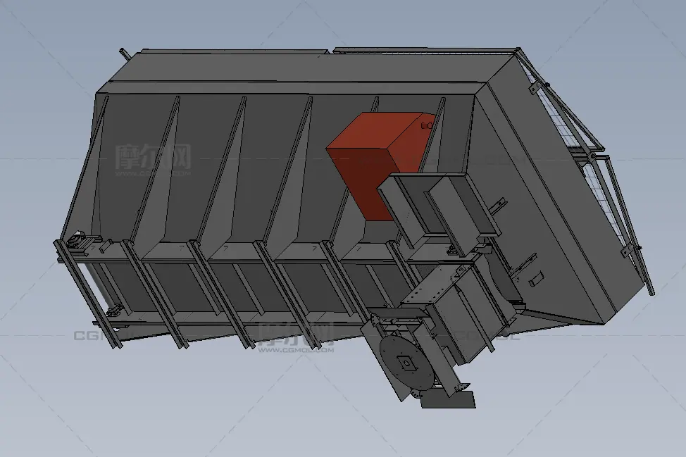 卡车车载融雪剂撒布机solidworks模型