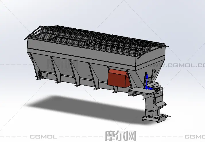卡车车载融雪剂撒布机solidworks模型