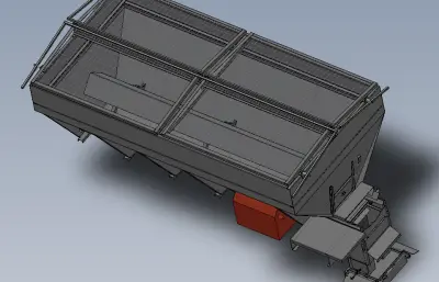 卡车车载融雪剂撒布机solidworks模型