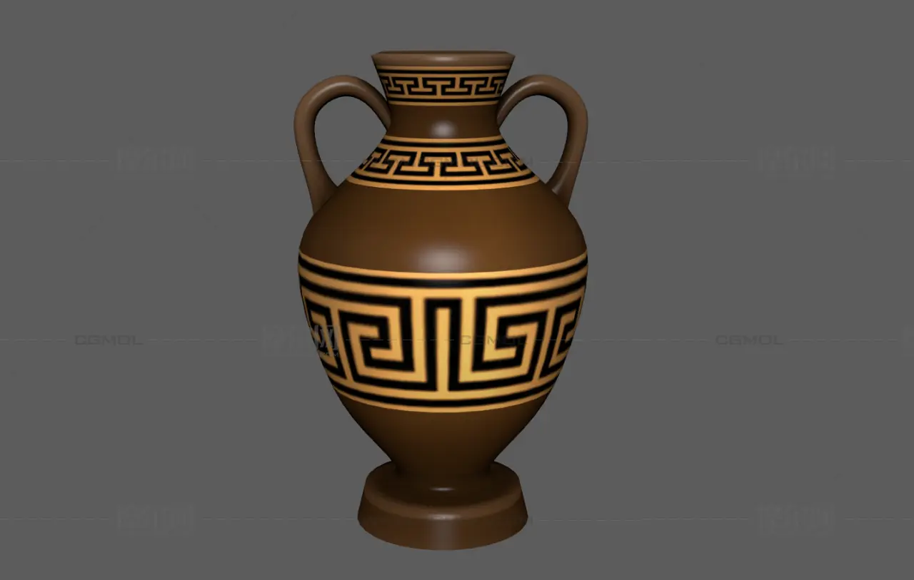 古董花瓶 中式花纹陶罐 古代器皿