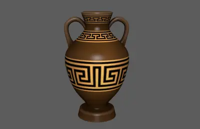 古董花瓶 中式花纹陶罐 古代器皿2