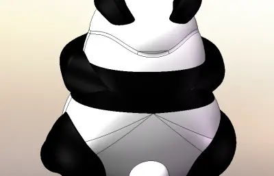 熊猫公仔,熊猫造型街机三维模型