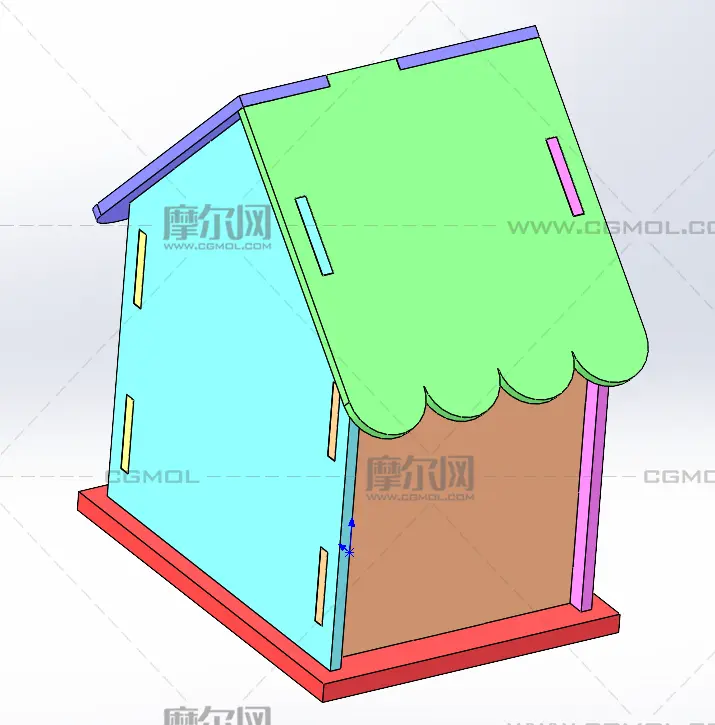 小鸟木屋solidworks模型