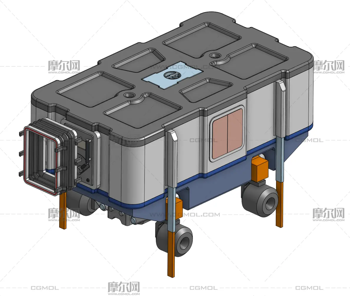 月球漫游移动船step模型