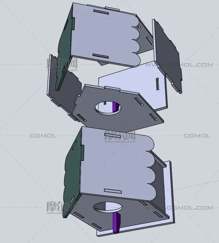 小鸟木屋solidworks模型