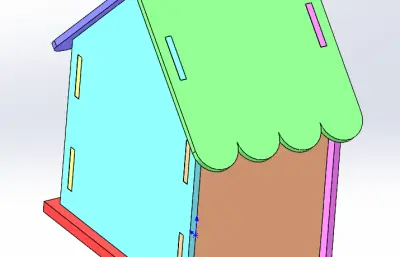 小鸟木屋solidworks模型