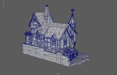 古堡 中世纪村庄 中世纪民宅