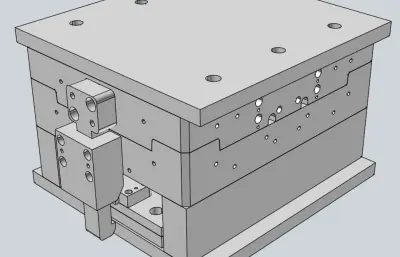双拉手面板模具设计