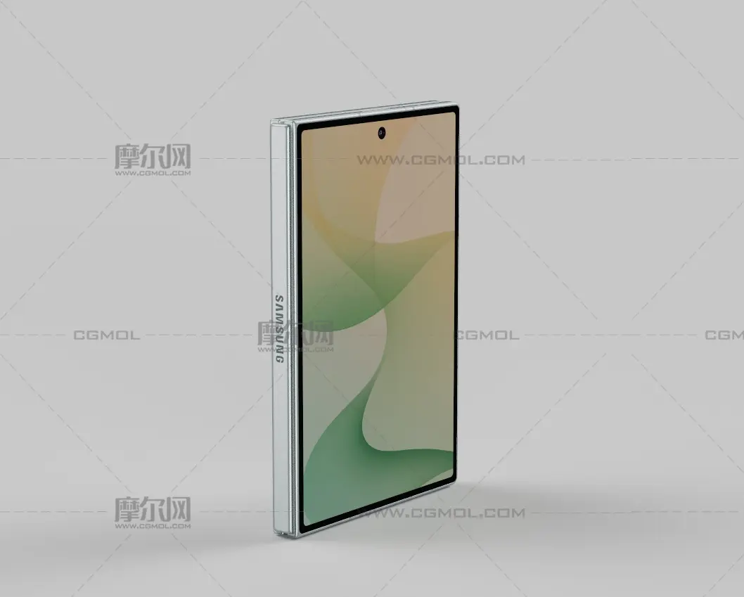 三星Galaxy Z Fold 8宽折叠手机c4d,keyshot模型