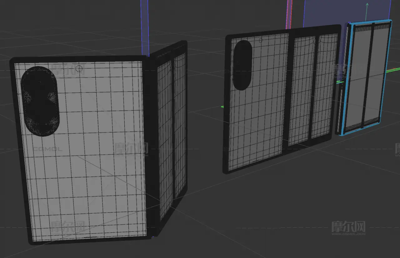三星Galaxy Z Fold 8宽折叠手机c4d,keyshot模型