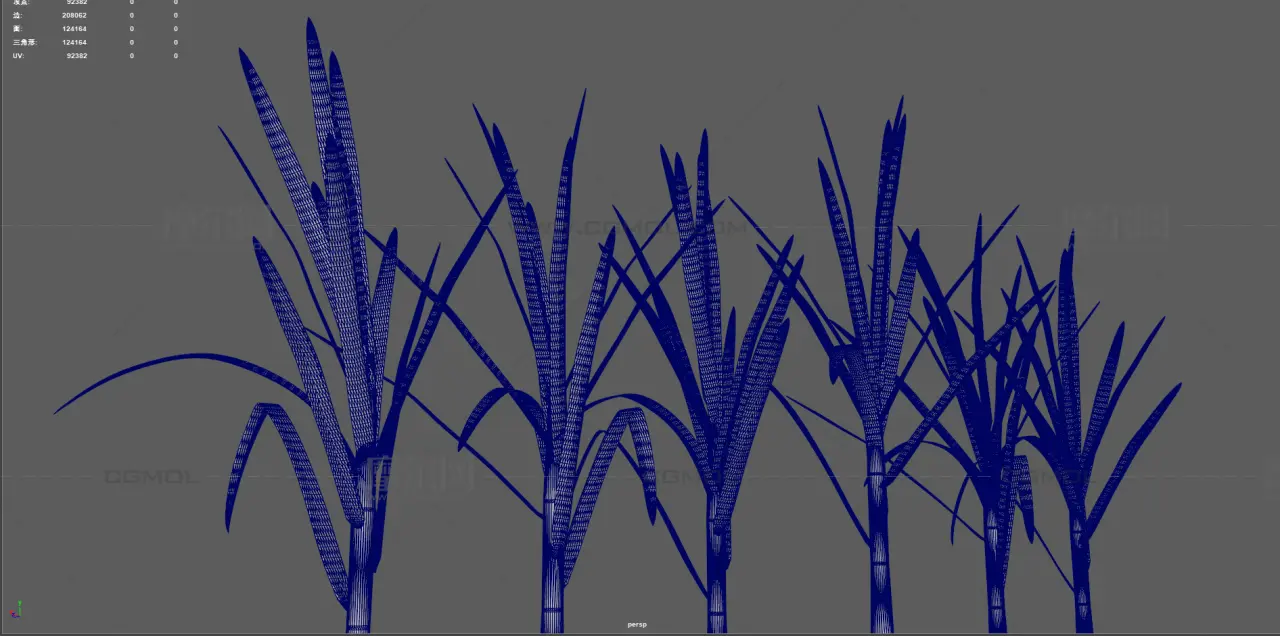 甘蔗 蔗糖植物 农作物塌陷模型