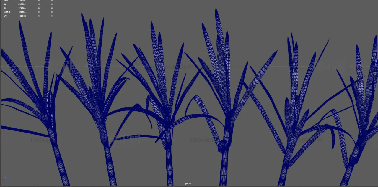 甘蔗 蔗糖植物 农作物塌陷模型