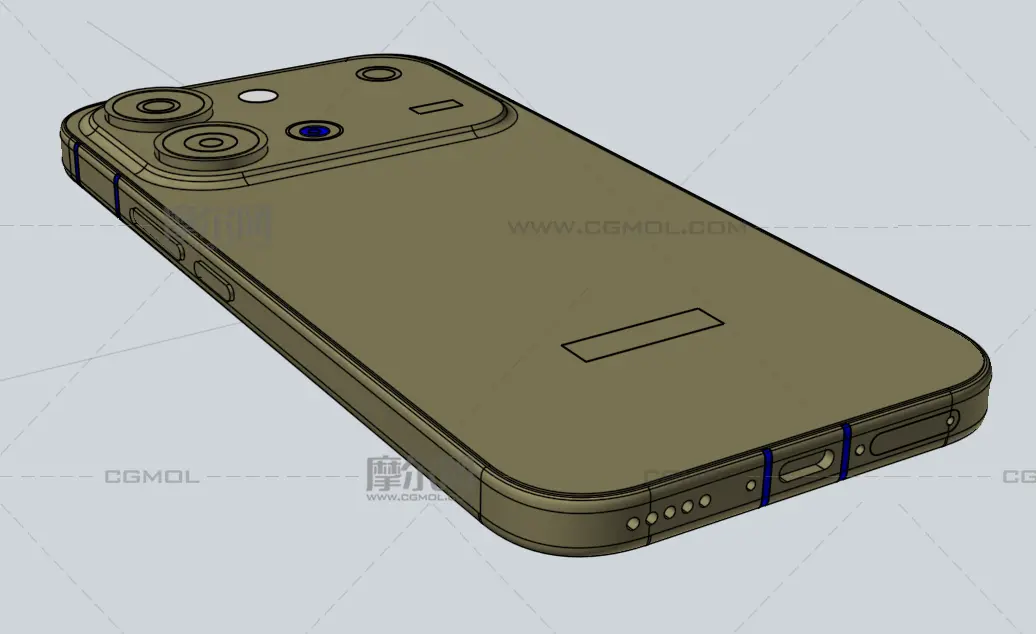 vivo s60标准版手机stp模型