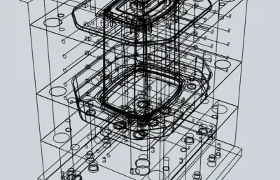 四方桶模具设计