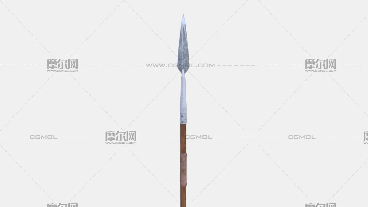 长矛 古代长枪 投掷长矛塌陷模型