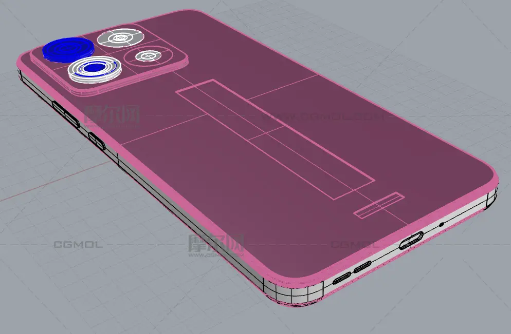 Motorola Edge 70 Max/Lenovo Legion Y70(2026)手机外观rhino模型