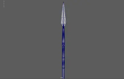 长矛 古代长枪 投掷长矛塌陷模型