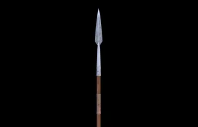 长矛 古代长枪 投掷长矛塌陷模型