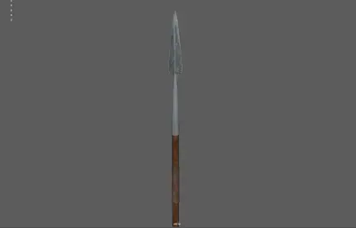 长矛 古代长枪 投掷长矛塌陷模型