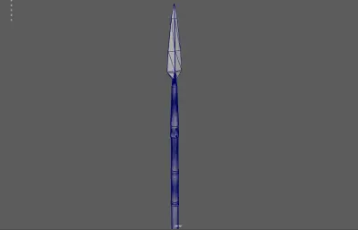 长矛 古代长枪 投掷长矛塌陷模型