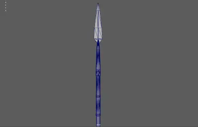 长矛 古代长枪 投掷长矛塌陷模型