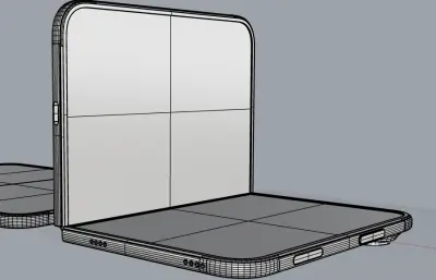 iPhone 18 Fold/iPhone 18 Ultra手机外观rhino模型