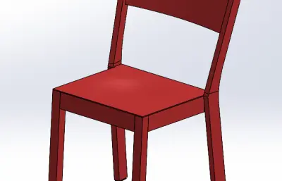 带靠方椅子