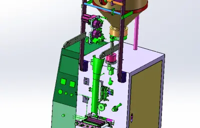 袋装小颗粒包装机solidworks模型