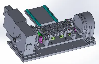 发动机气缸盖精密液压工装夹具
