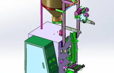 袋装小颗粒包装机solidworks模型
