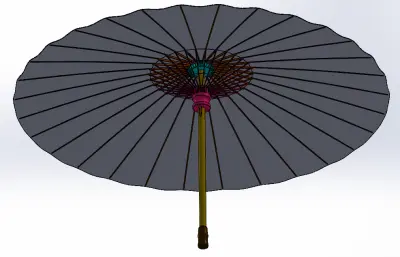 伞模型-纸伞