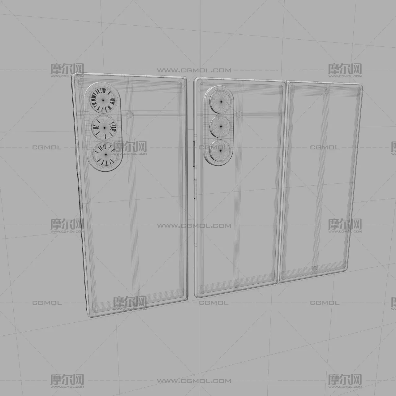 三星Galaxy Z Fold8 Ultra手机外观c4d,keyshot模型