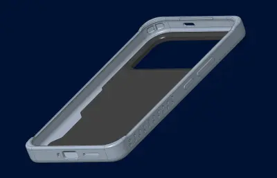 红米k90pm手机壳,拼色TPU套啤PC手机壳,保护壳stp模型