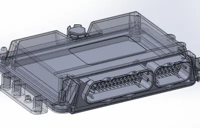 汽车VCU控制器外壳模型