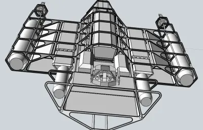 50m Space Yacht太空飞船框架