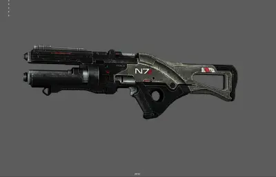 N7科幻枪械 科幻能量枪 科幻冲锋枪塌陷模型