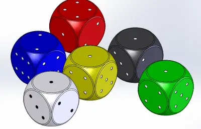 球形骰子solidworks模型