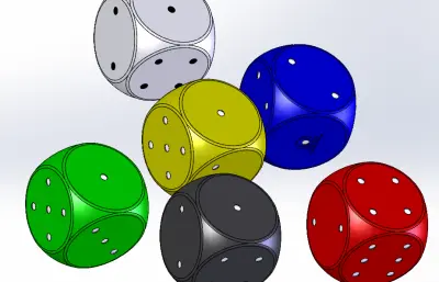 球形骰子solidworks模型