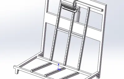 玻璃存放架solidworks模型