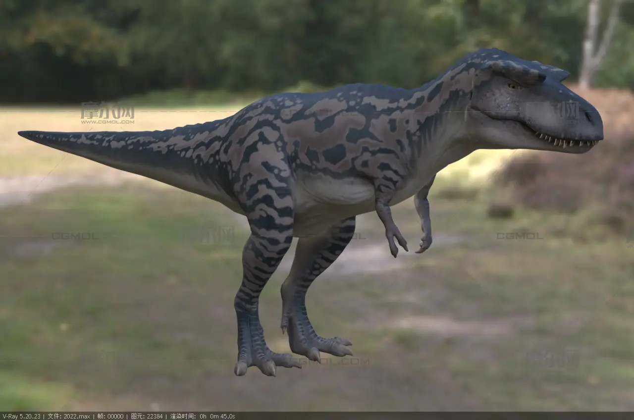 艾伯塔龙,恐龙3dmax模型