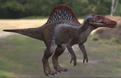 棘龙,灭绝动物3dmax模型