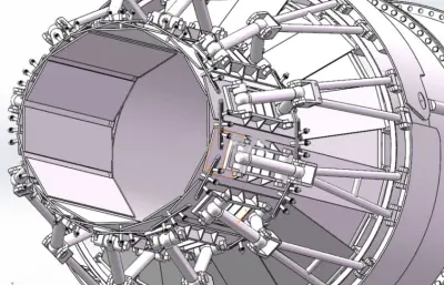 矢量推进推力发动机喷体solidworks模型